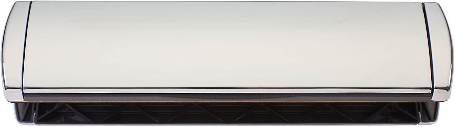 12" Omega Premium Sprung Heavy Duty Letterplate for UPVC/Wood Doors, 40-80mm, Chrome (Polished) - Image 2