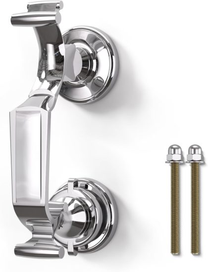 Bwintech 1 Chrome-Plated Doctor's Style Heavy Duty Door Knocker for Front Door