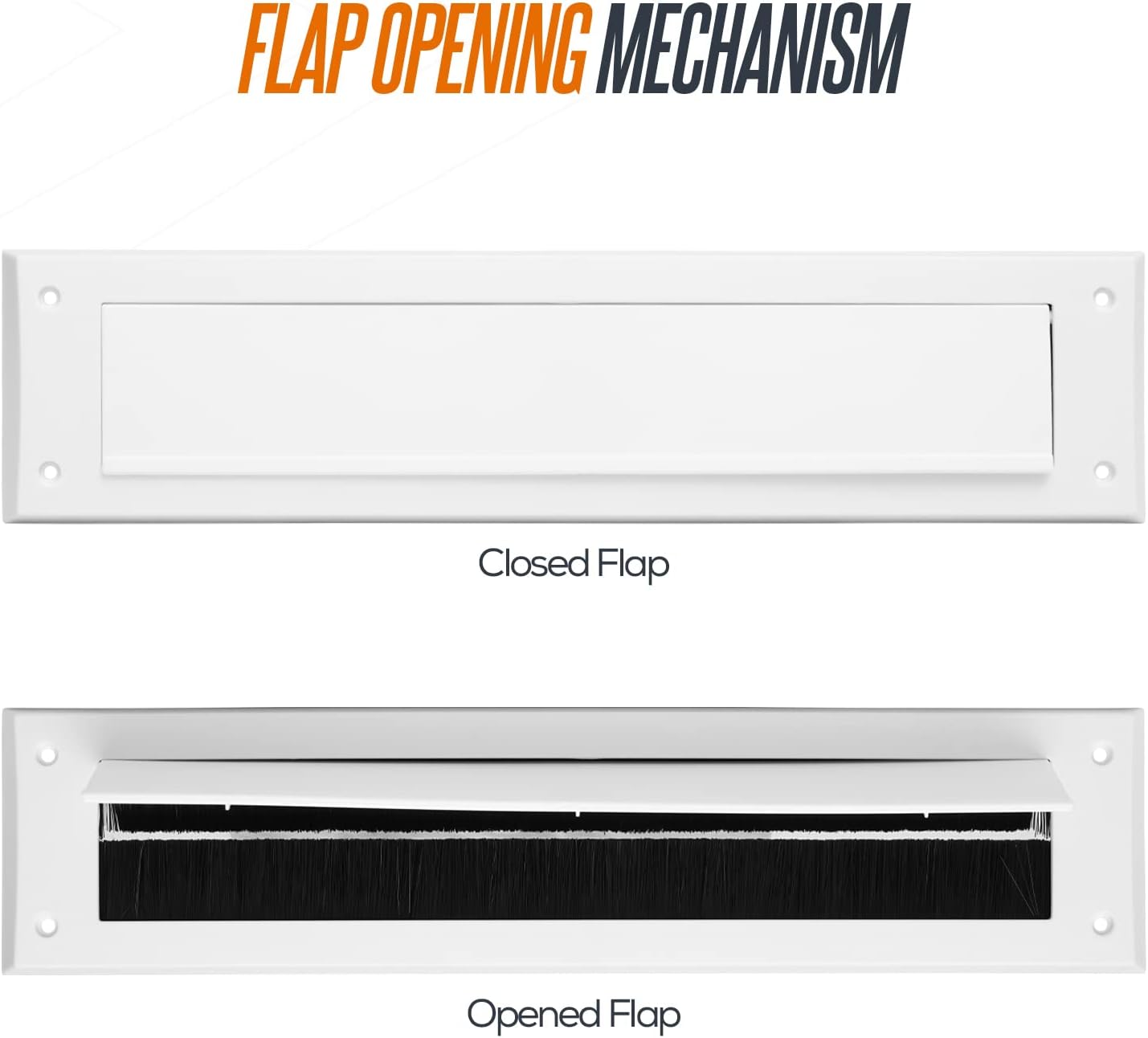 Internal Letterbox Draught Excluder 13.5 Inch (34.2cm) – White PVC Letter Plate Seal for Wooden or uPVC Doors - Image 4