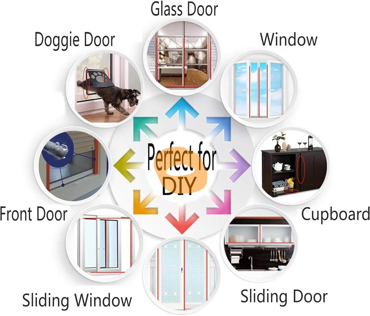5m Door & Window Draft Excluder, 9mm x 5mm Brush Weather Stripping Tape, Self-Adhesive Black Seal Strip - Image 7
