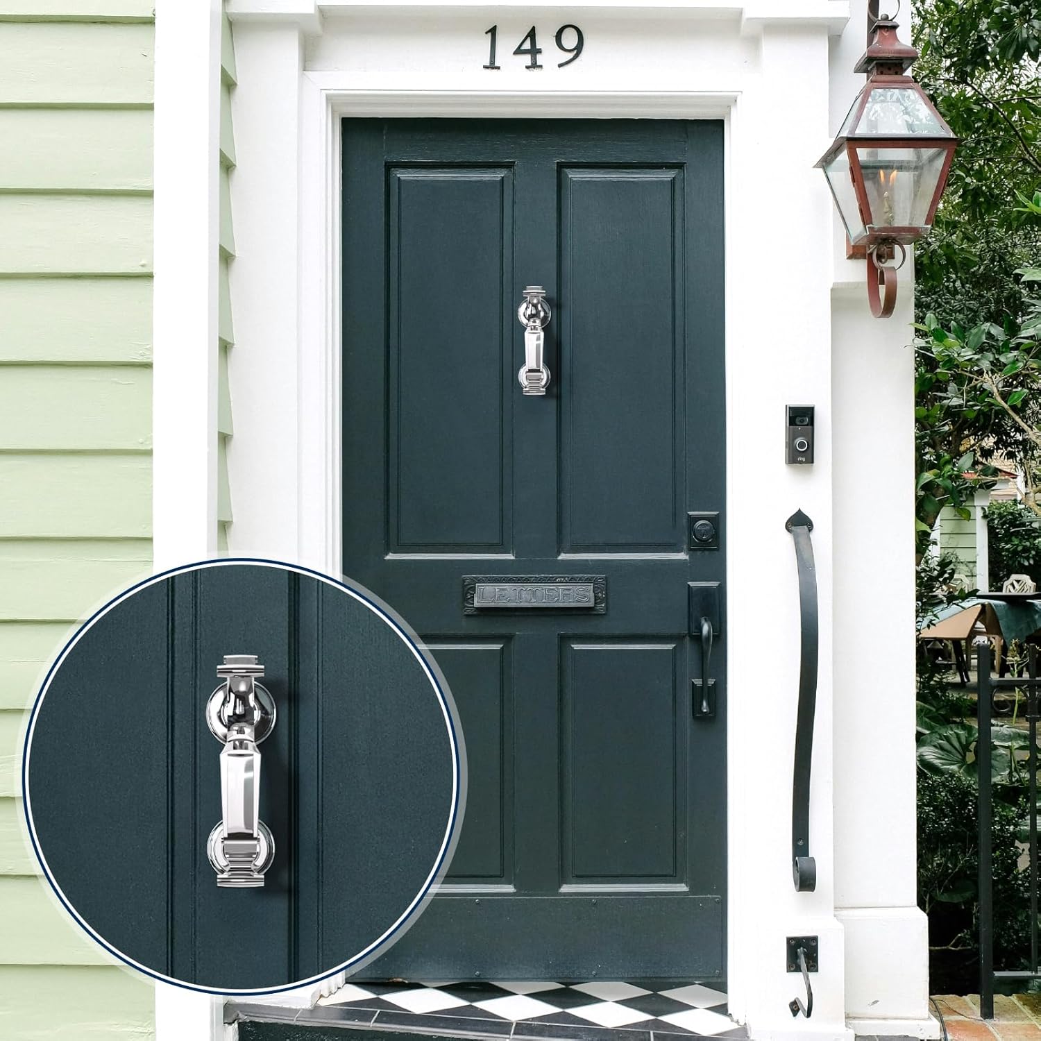Bwintech 1 Chrome-Plated Doctor's Style Heavy Duty Door Knocker for Front Door - Image 6